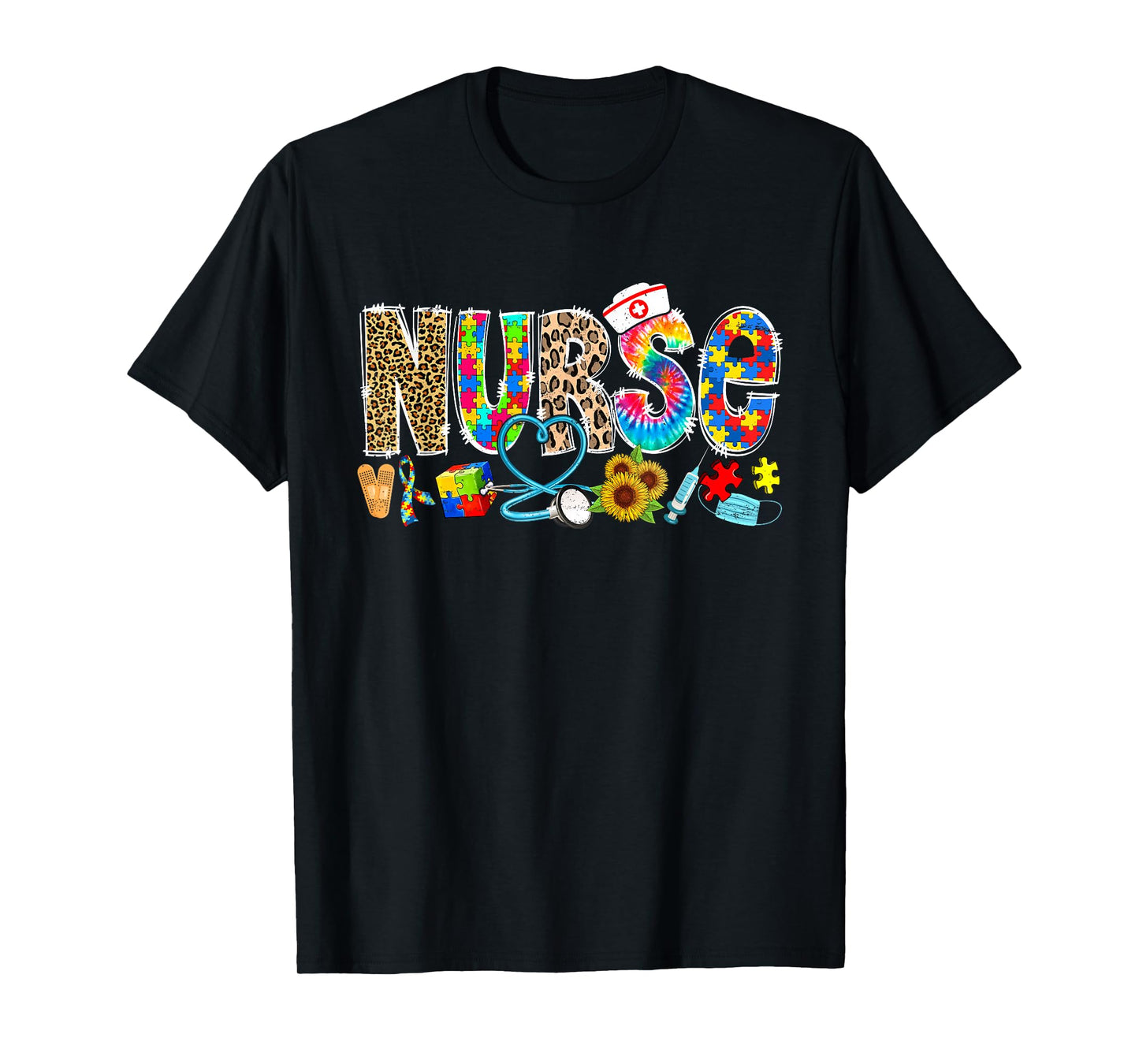 Autism Nurse Life Funny Autism Awareness Month Nursing T-Shirt