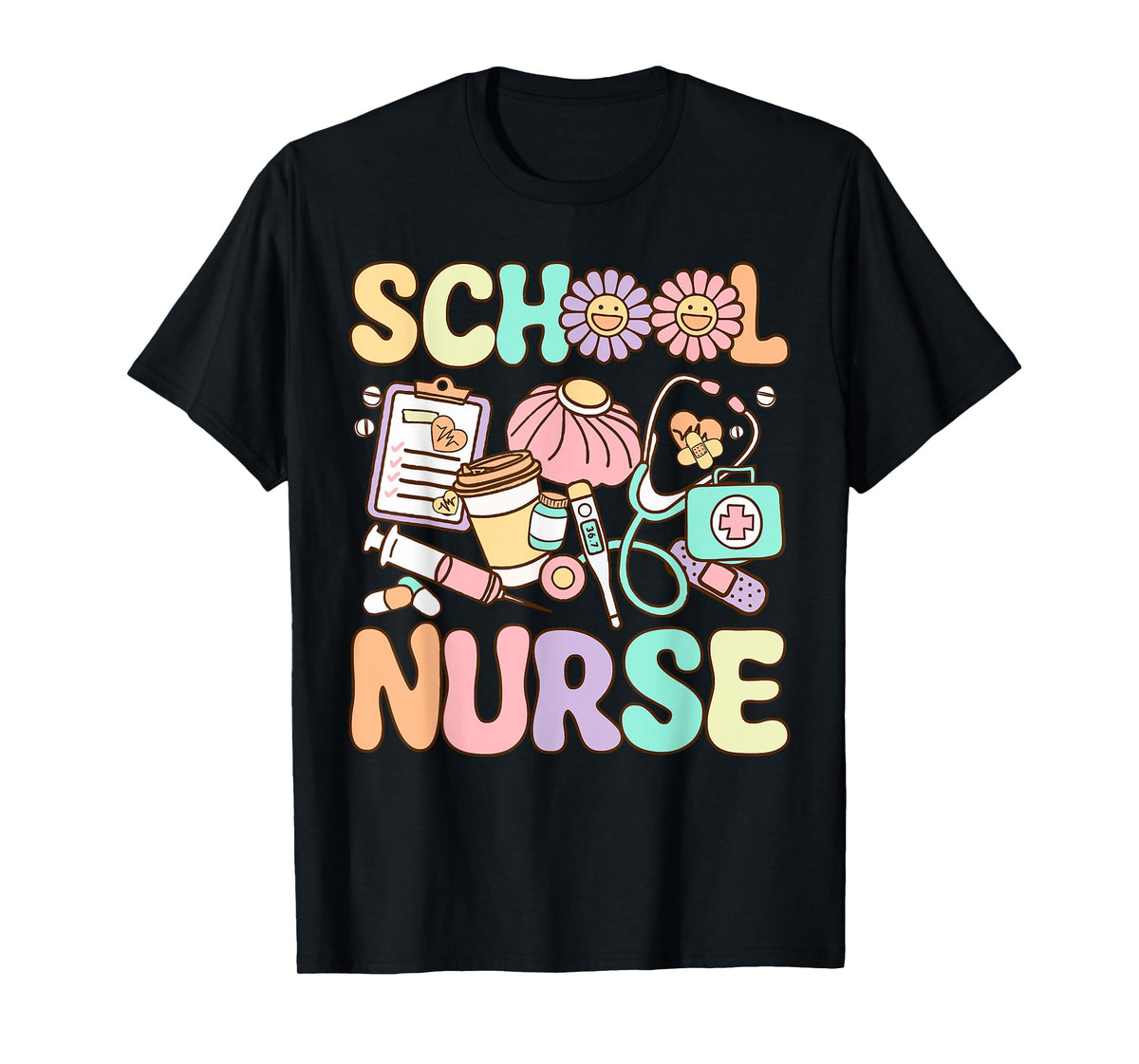 Retro School Nurse Back To School Elementary Nurse Life T-Shirt