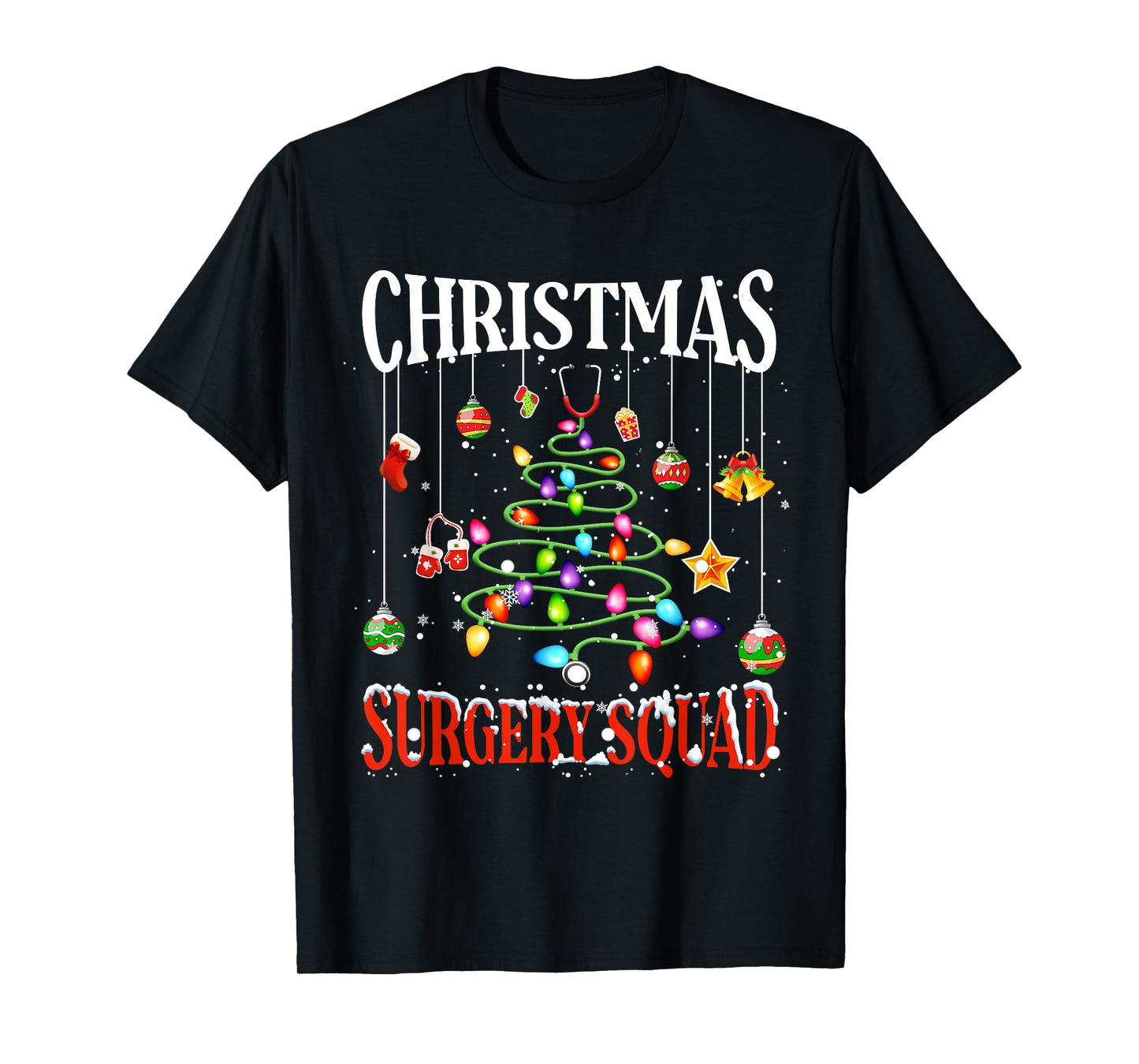 Christmas Surgery Squad Medical Surgical Nurse RN Xmas T-Shirt