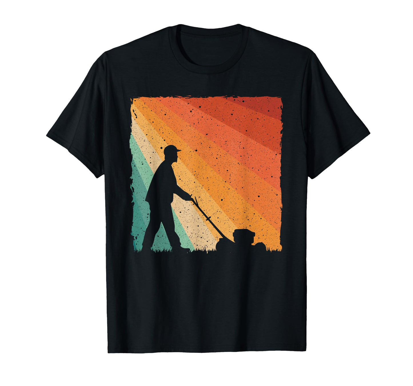 Cool Vintage Landscaper Art For Men Dad Lawn Mower Lawn Care T-Shirt
