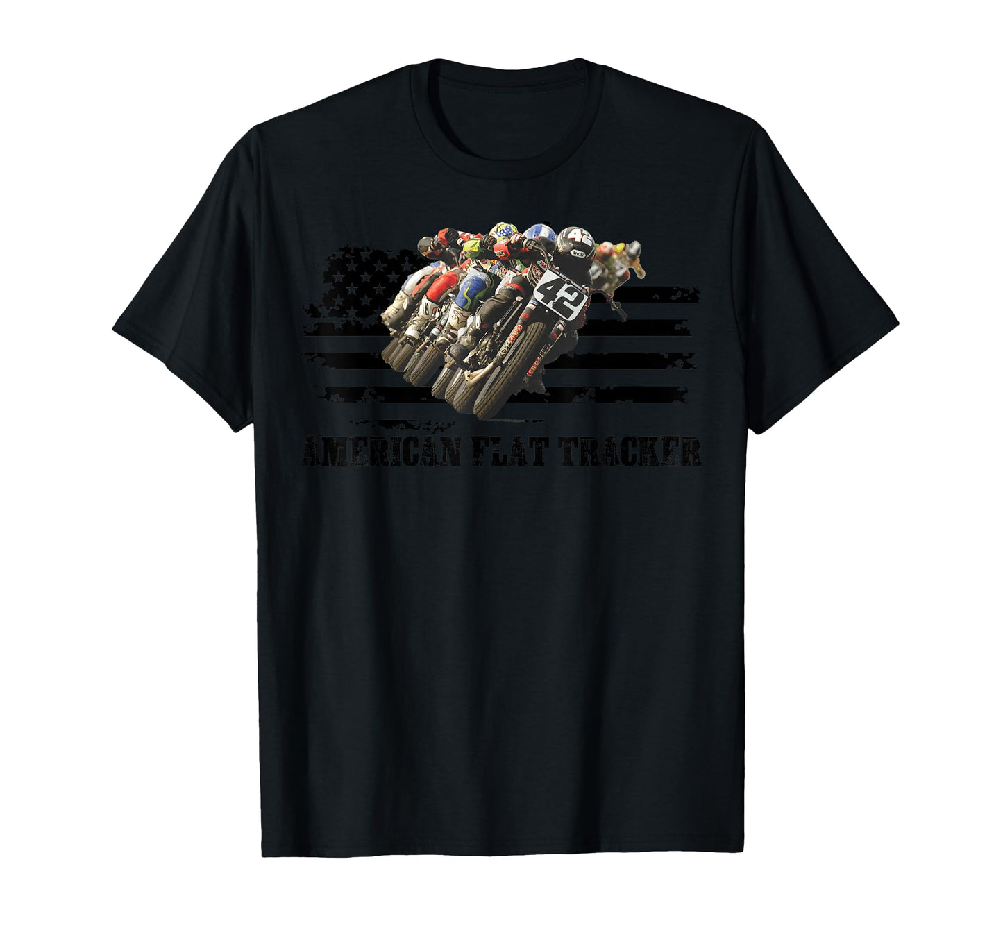 American Flat Tracker Men Women Adults Teens Boys Girls Tee T-Shirt
