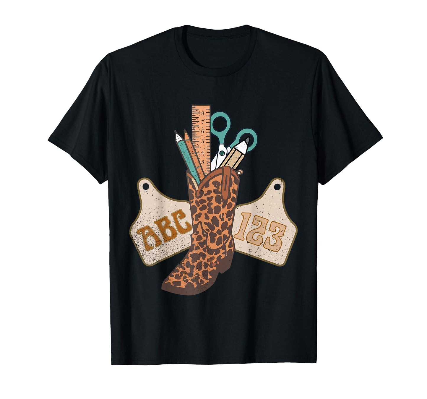 ABC 123 Western Teacher Life Cowboy Cowgirl Teaching Women T-Shirt