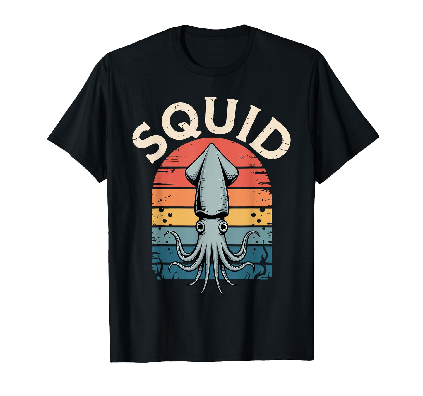 Cool Squid Art for Men Women Kids Giant Octopus Squid Lover T-Shirt