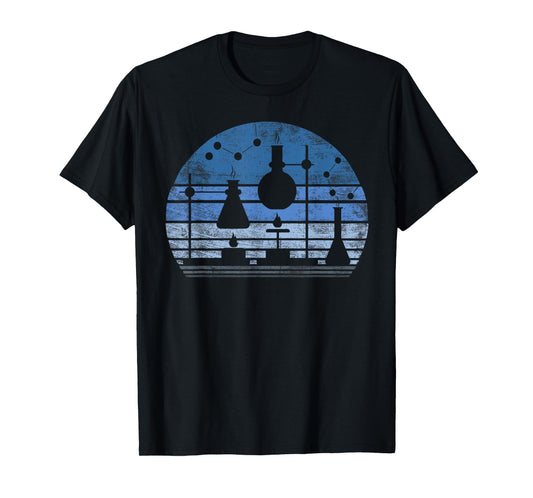 Chemist Scientist Gift Funny Retro Test Tube Flask Chemistry T-Shirt
