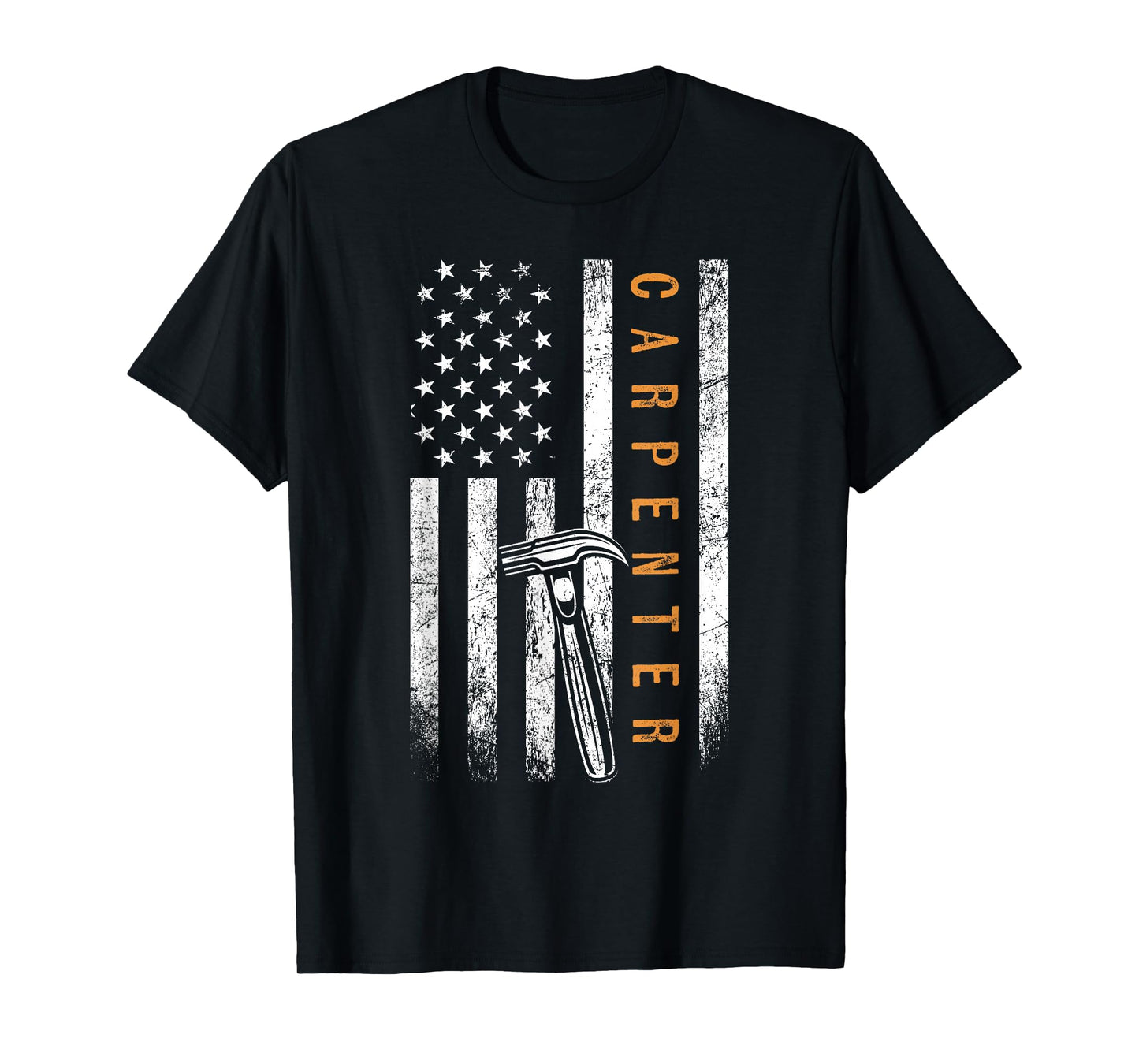 Carpenter American Flag Design Woodworking Carpentry T-Shirt