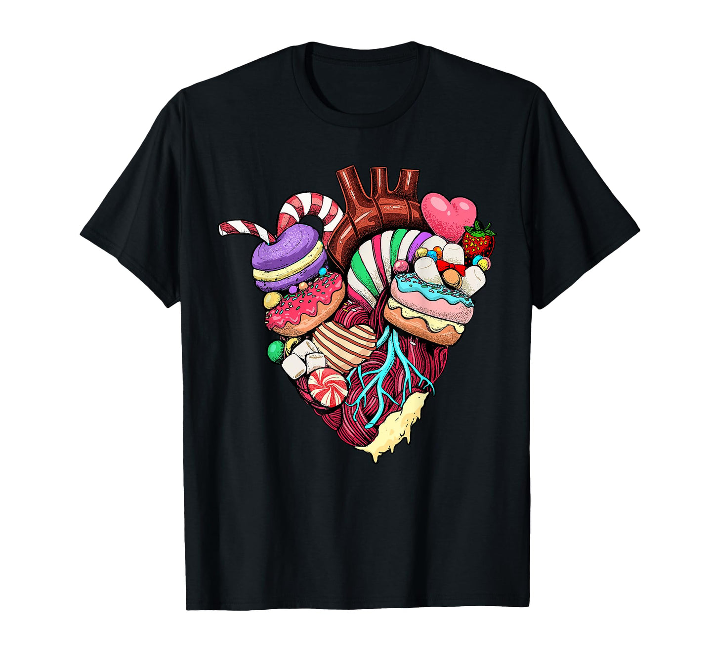 Anatomical Heart Shirt Sweet Candy Heart Cardiology Cardiac T-Shirt