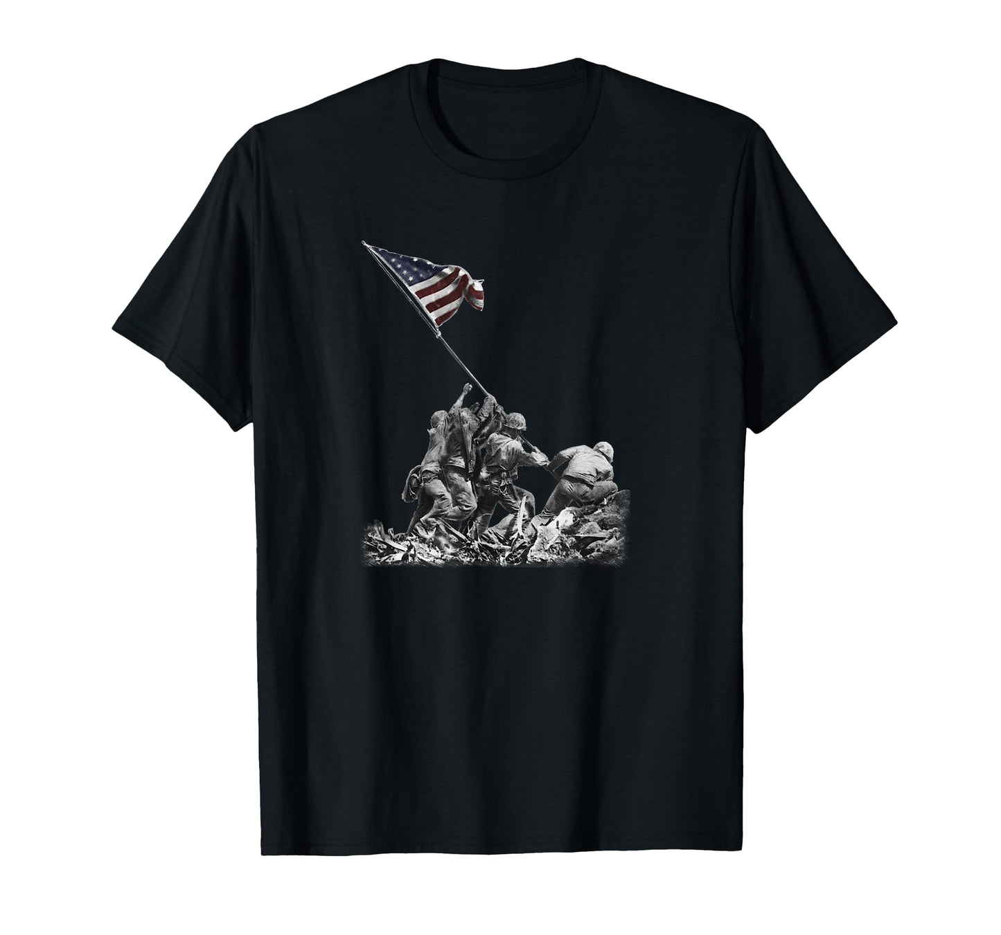 Military Machine Iwo Jima T-Shirt - WWII Commemorative T-Shirt, Men's Black Small