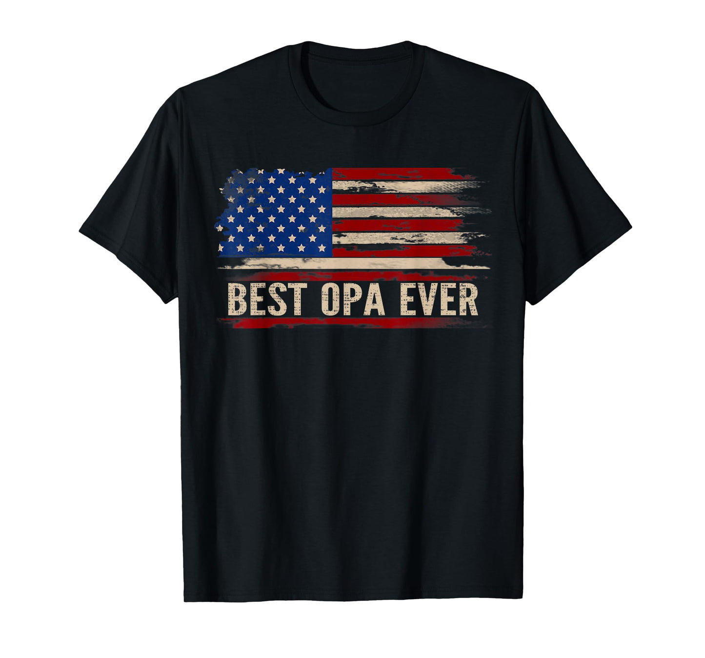 Vintage Best Opa Ever American Flag T-Shirt