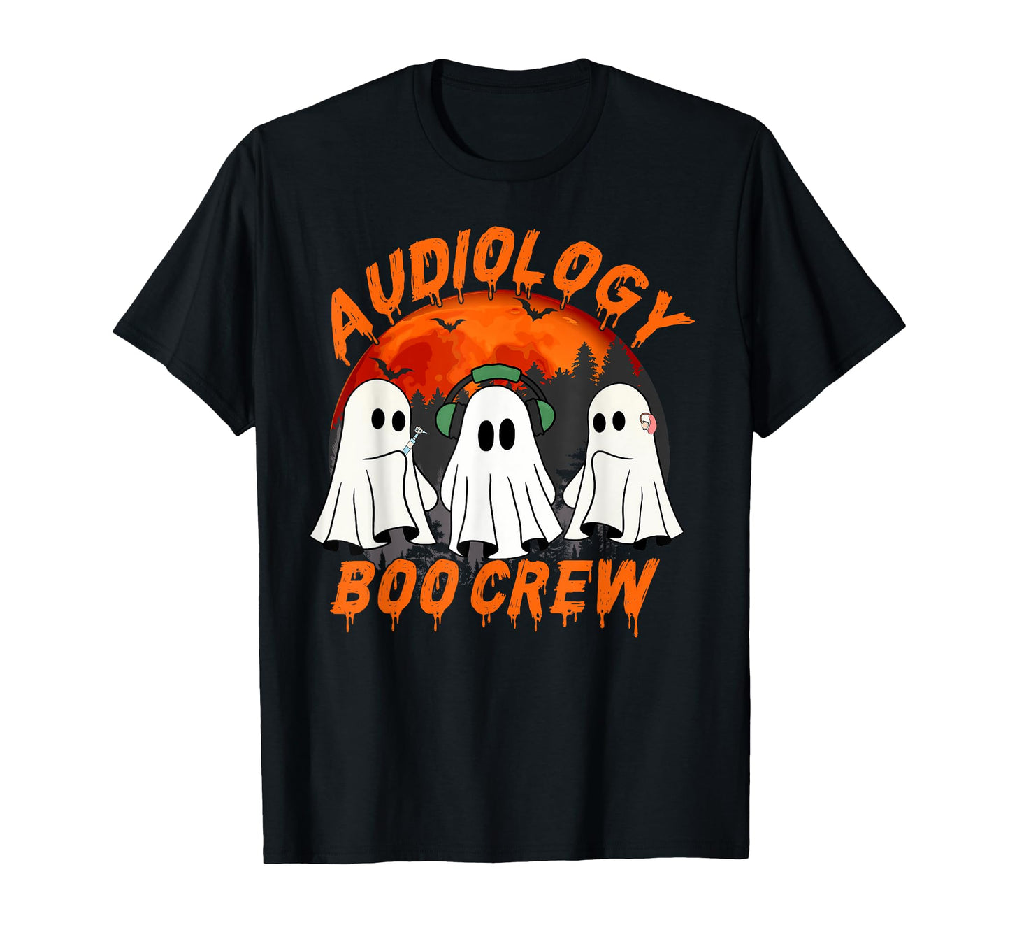 Audiologist Halloween Ghosts Tee Audiology Boo Crew T-Shirt