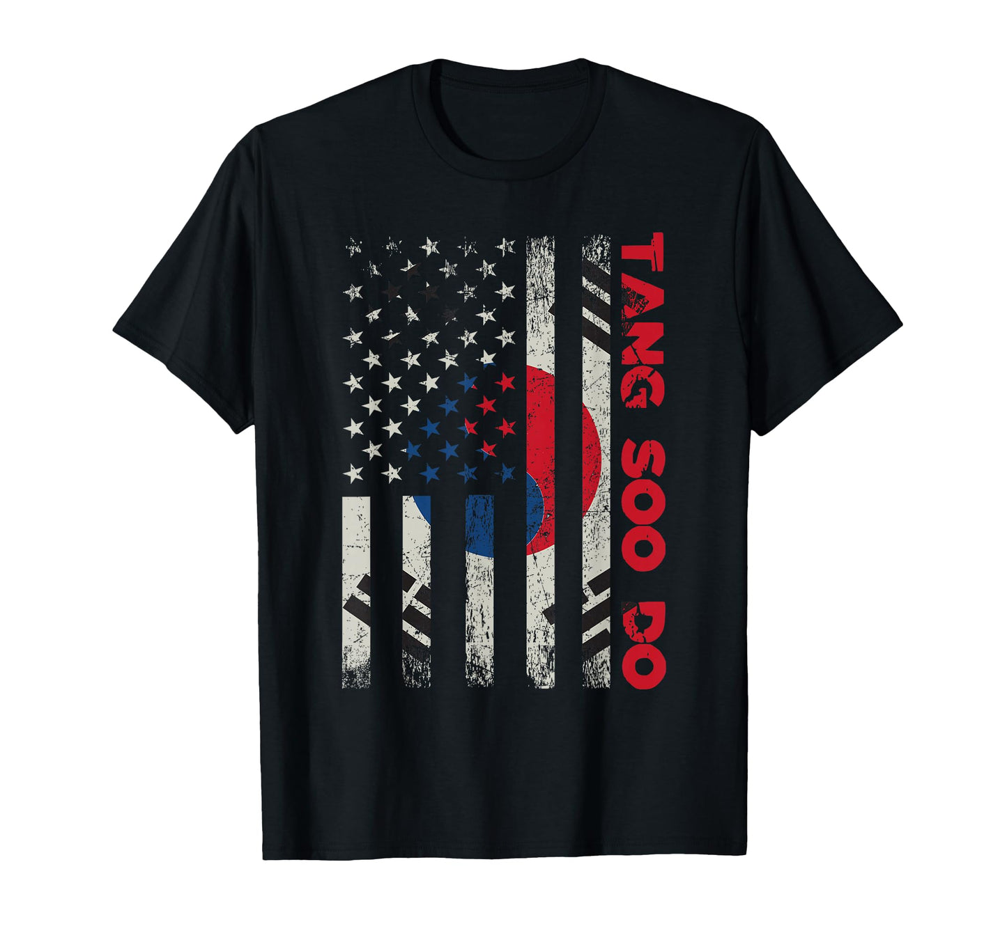 Tang Soo Do - USA Flag Taekwondo Mixed Martial Arts MMA T-Shirt