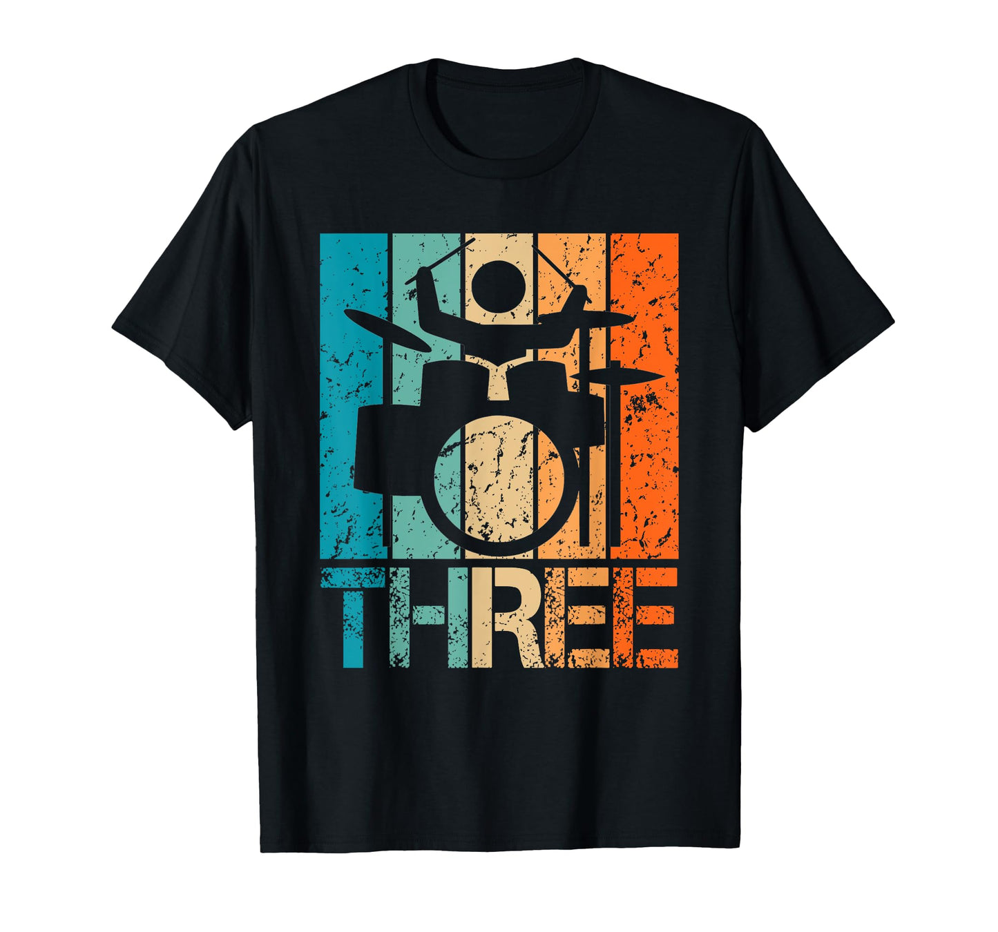 3rd Drums Birthday 3 Year Old 3yr Boys Girl Birthday Drummer T-Shirt