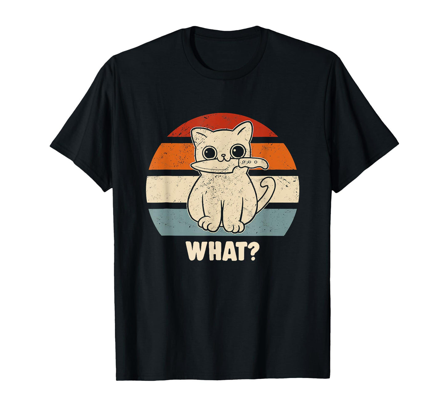 Retro What Cat Knife Meow Kitty Funny Cats Mom And Cat Dad T-Shirt for Men Women