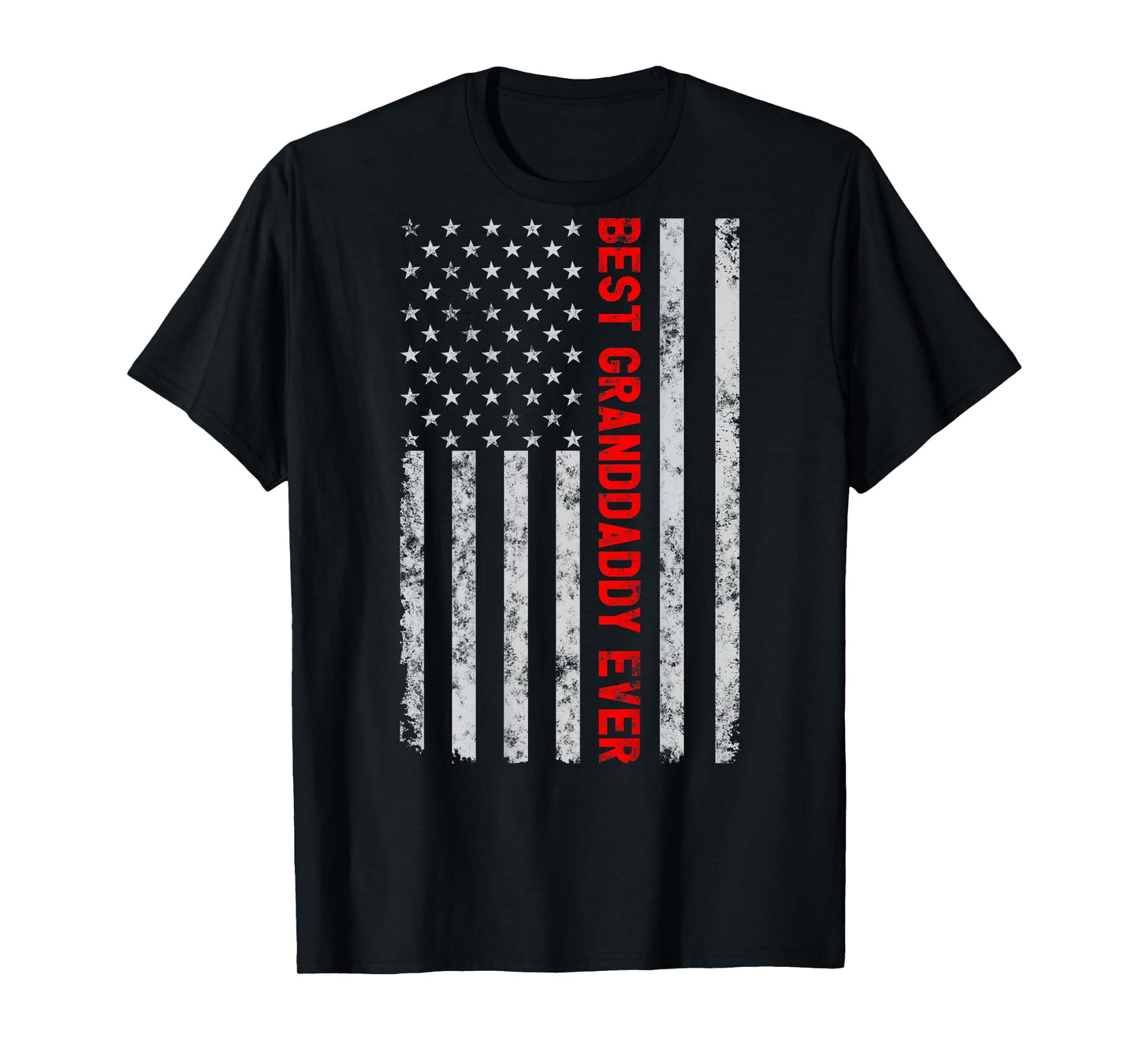 Best Granddaddy Ever Funny Fathers Day Vintage American Flag Women Men T-Shirt