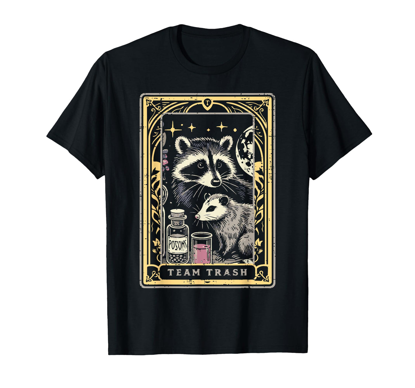Raccoon Possum Tarot Team Trash Funny Opossum Women Men Kids T-Shirt