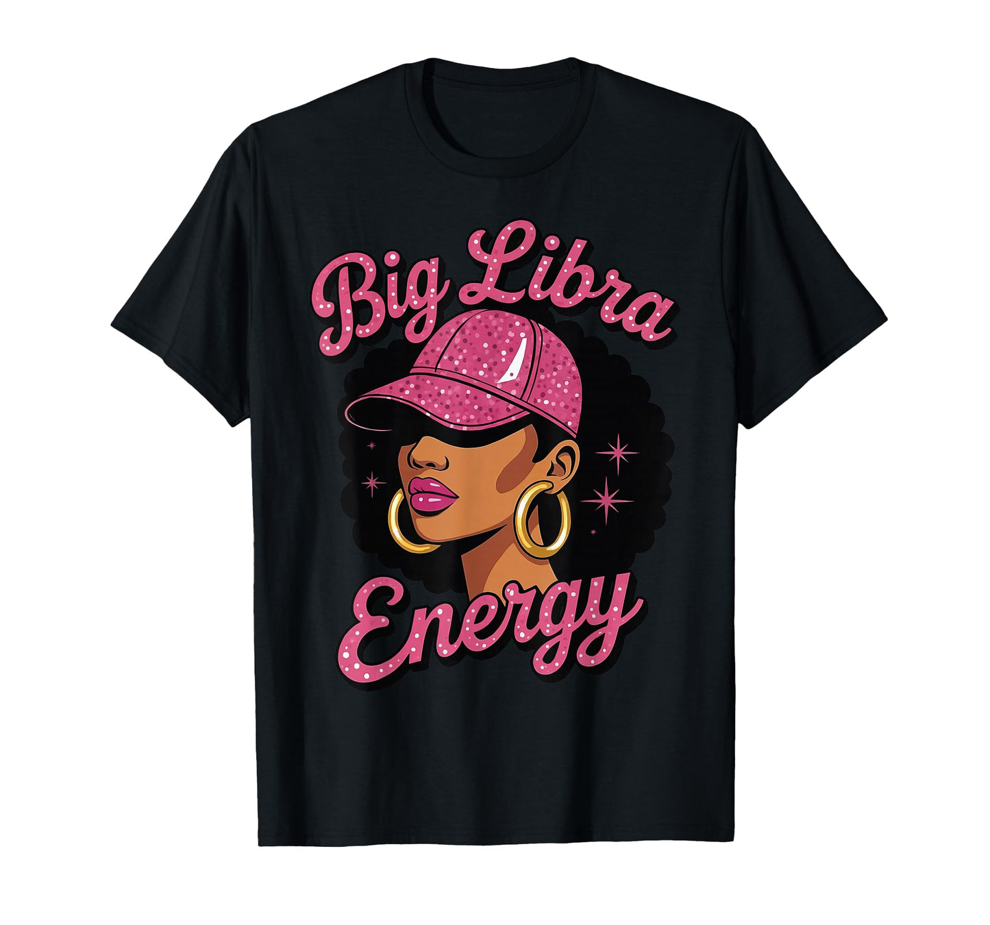 Big Libra Energy Black Girl T-Shirt