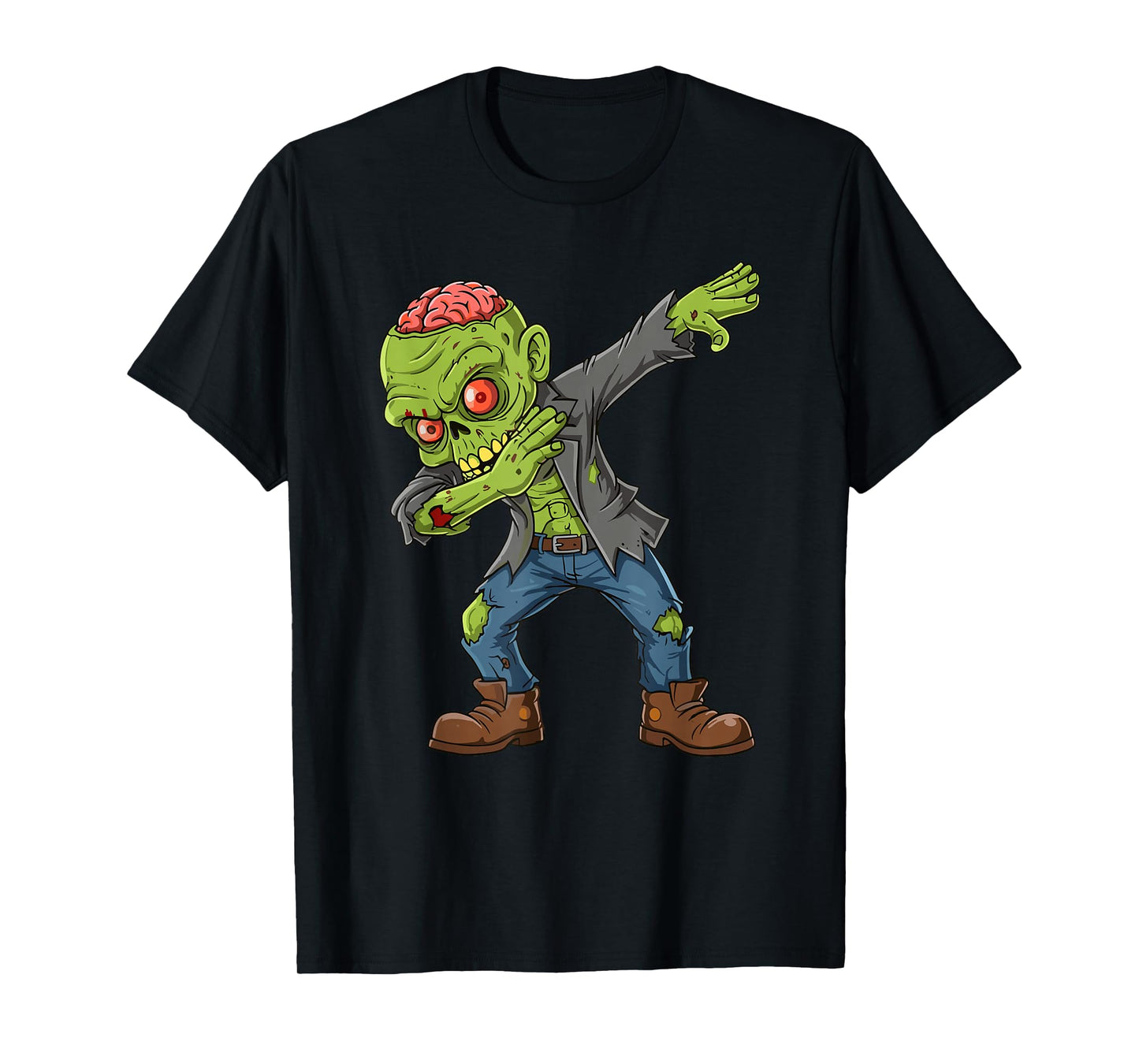 Dabbing Spooky Zombie Kids Boys Men Costume Halloween T-Shirt