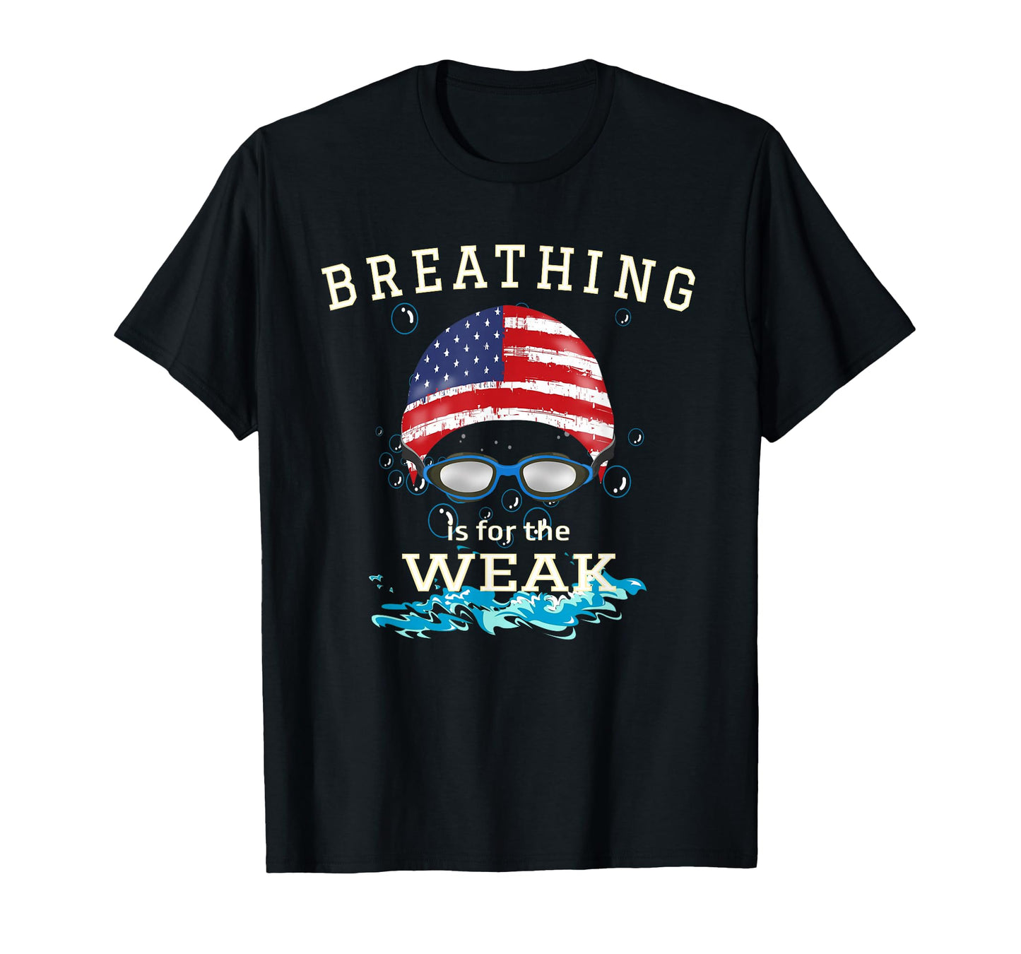 Swim Swimmer T Shirt Funny Swimming Sports Goggles Cap Tee T-Shirt