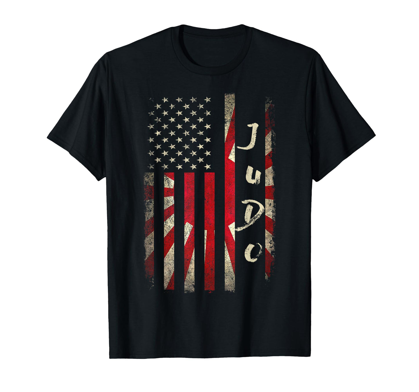Judo Usa American japan flag Judoka Dojo Martial art kanji T-Shirt