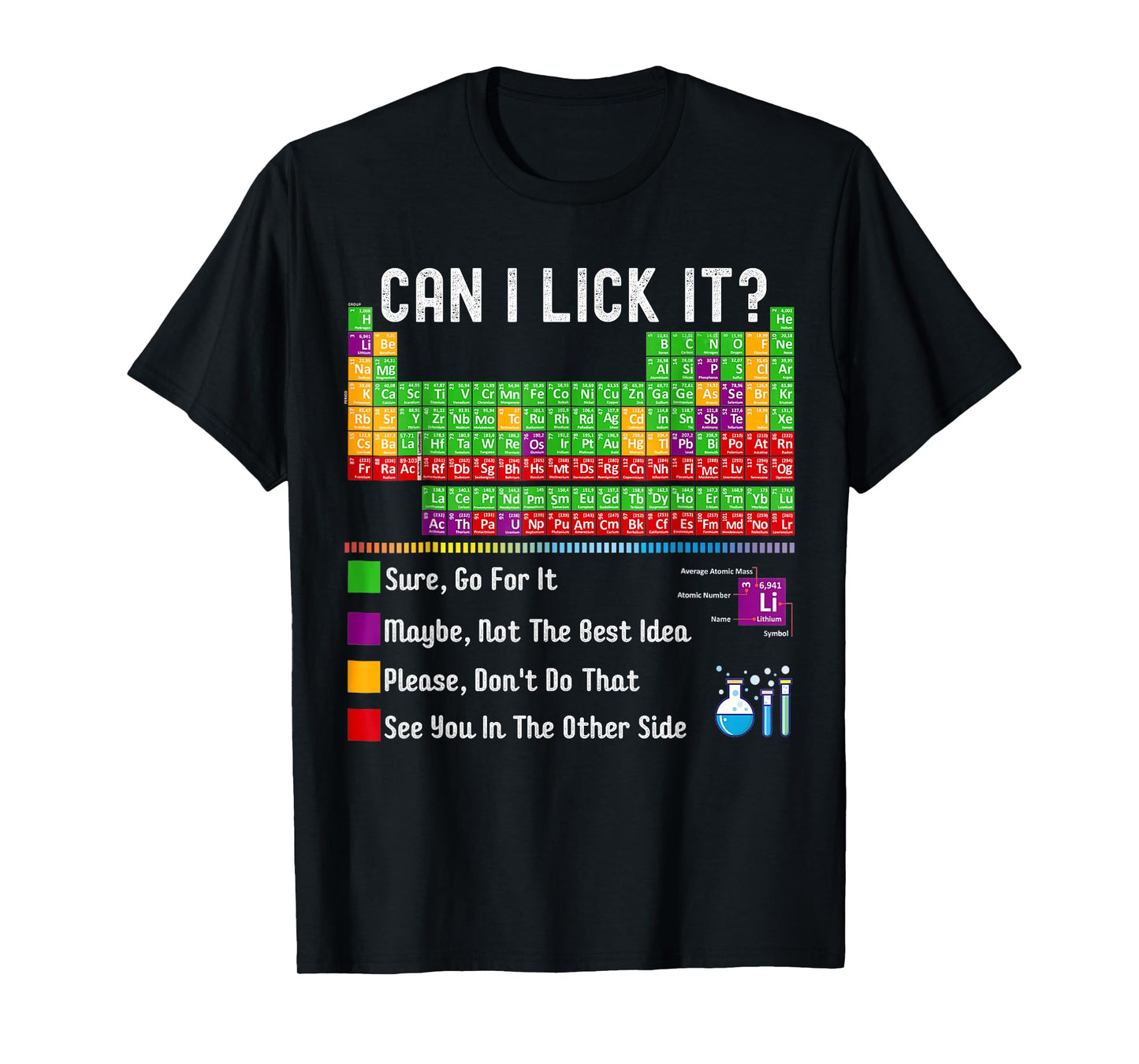 Can I Lick It Periodic Table Funny Science Teacher Student T-Shirt