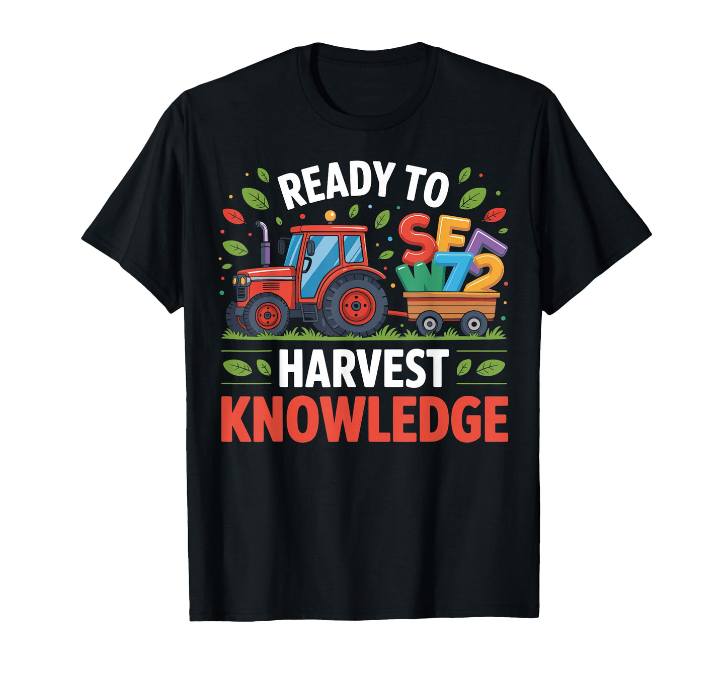 Back to School Teacher Farming Tractor 100th Day Farmer Kids T-Shirt