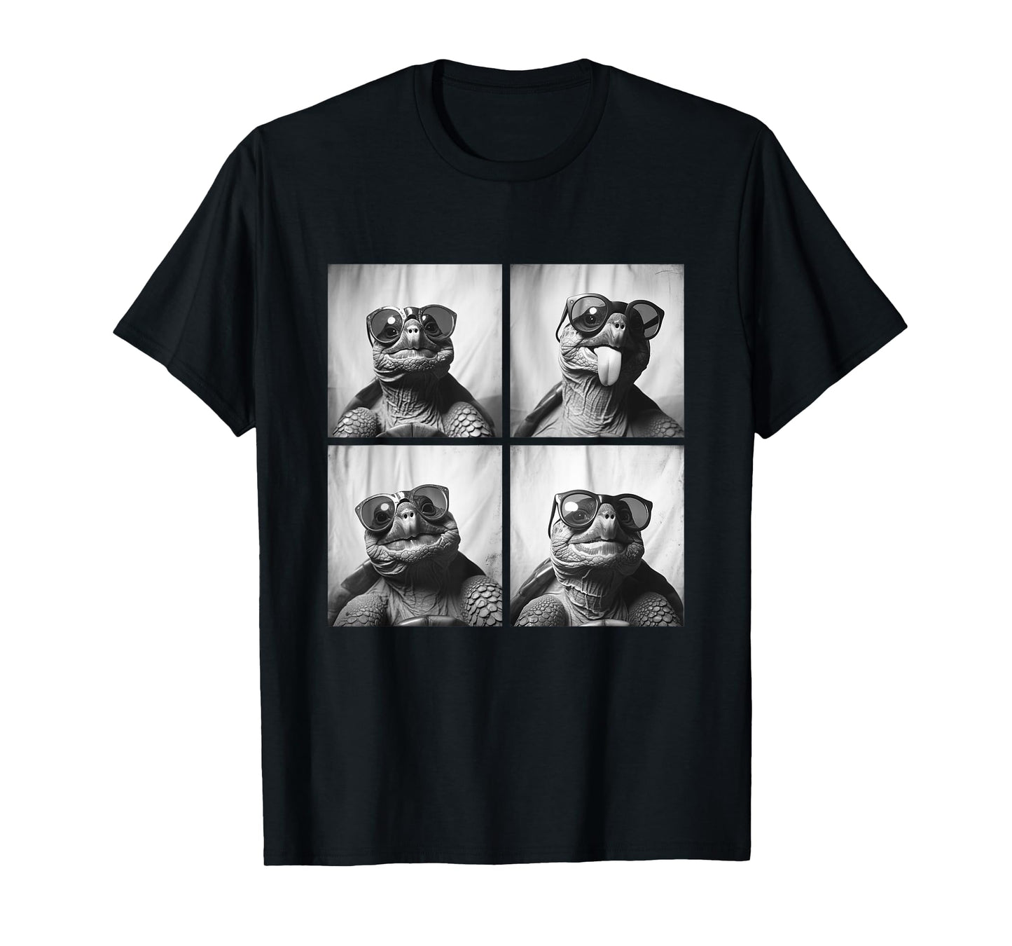 Funny Sea Turtles with Sunglasses Photo Booth Memes T-Shirt