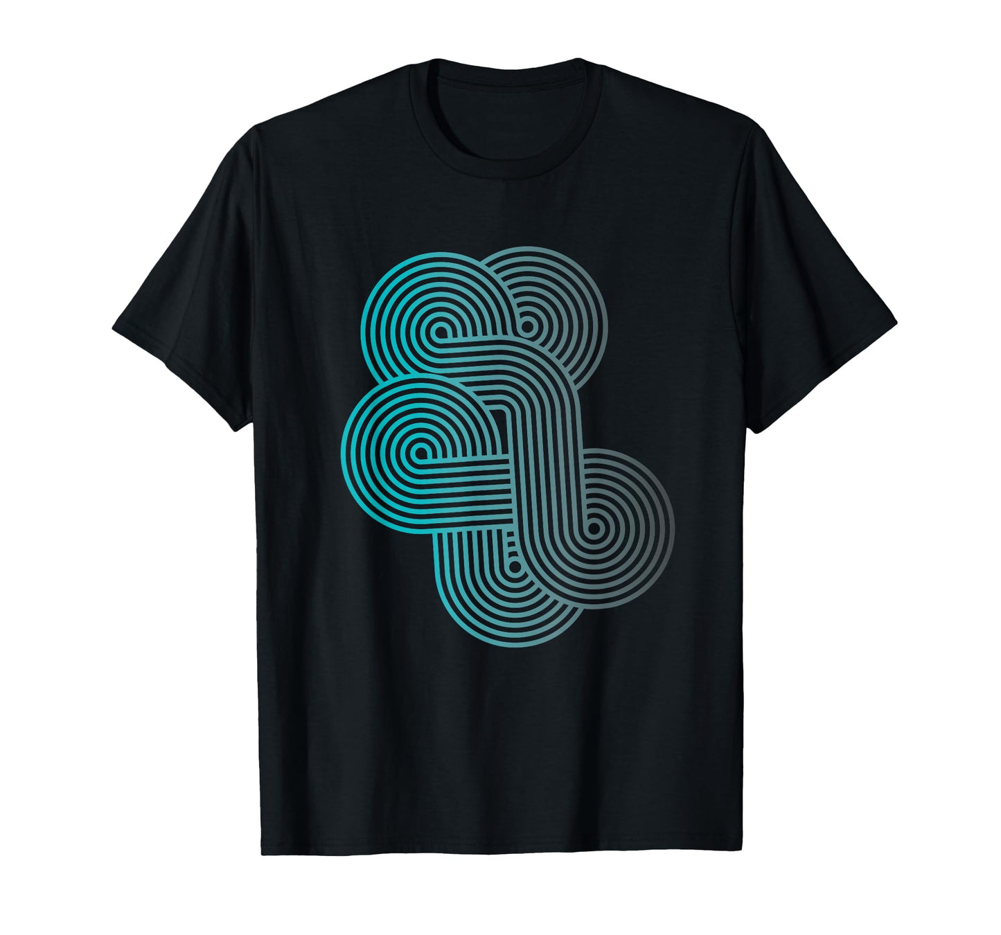 Modern Geometric Line Art Graphic Gradient T-Shirt T-Shirt