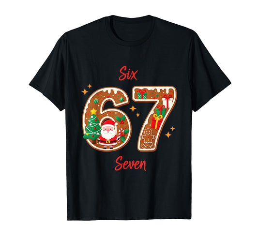 67 Christmas Trending Meme Saying 6 7 Meme Costume Xmas T-Shirt
