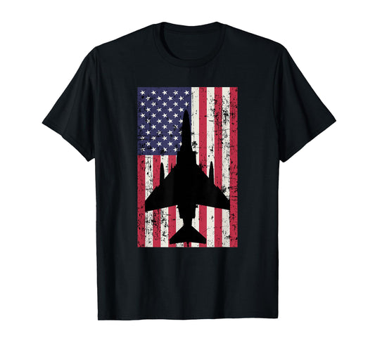 Patriotic F-4 Phantom American flag t-shirt T-Shirt