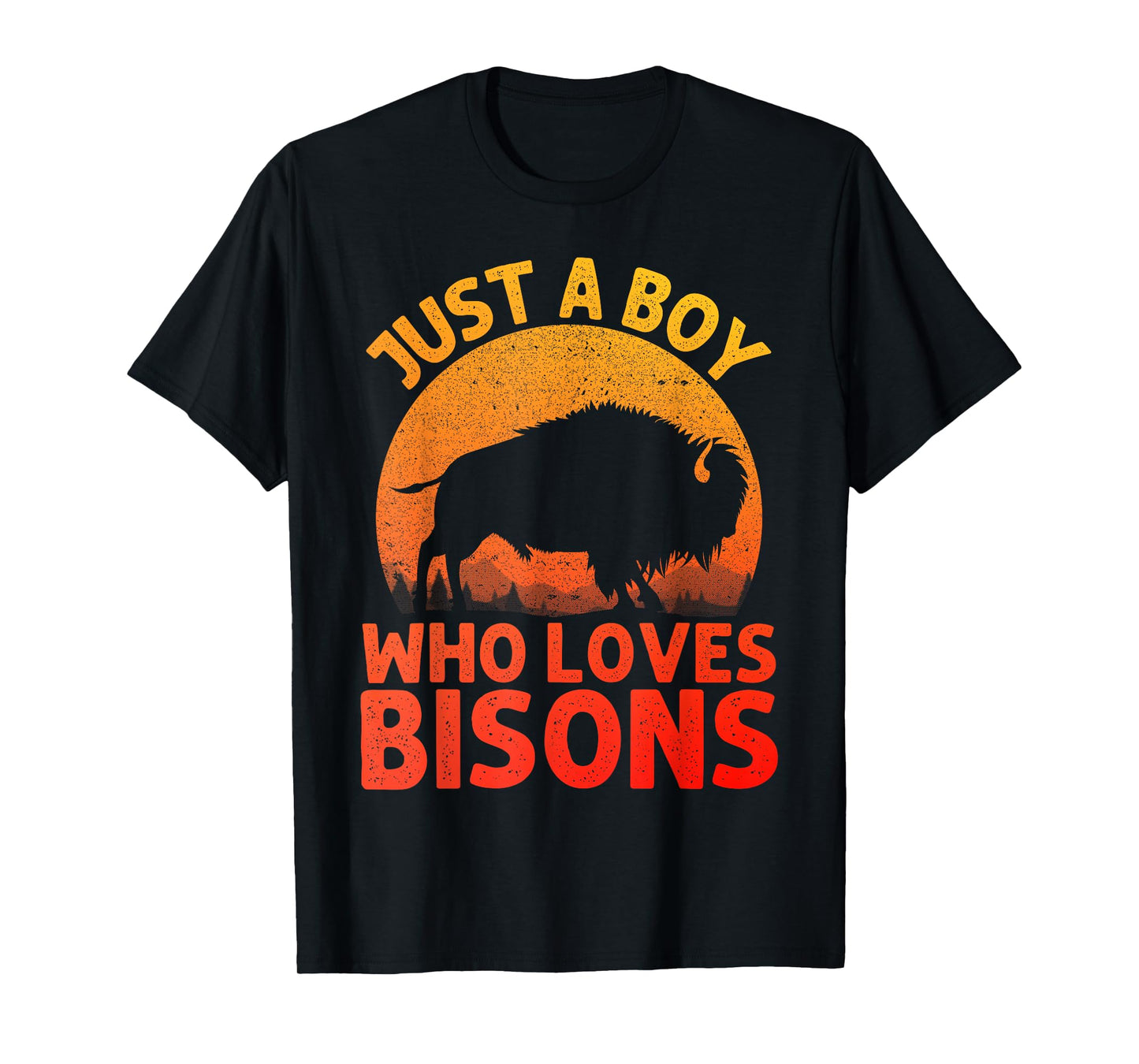 Cool Bison Design For Men Boys Wildlife Buffalo Lover Bison T-Shirt