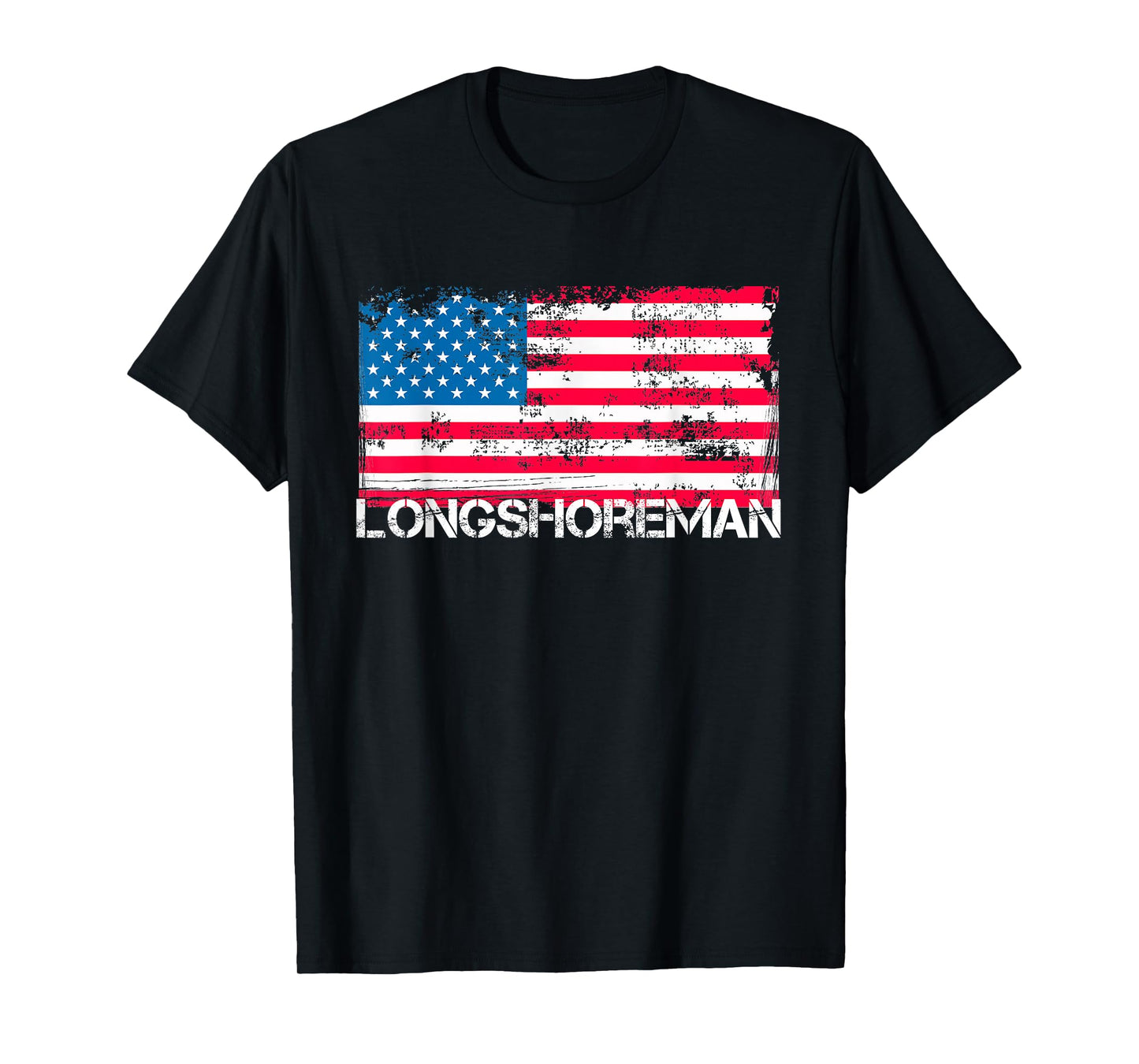 Patriotic Longshoreman Vintage US Flag T-Shirt