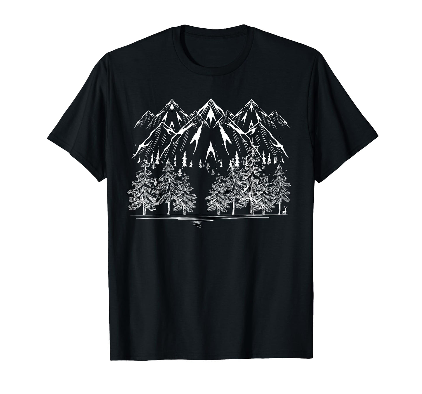 Nature Trees Outdoors Forest Wildlife Hiker Mountains Hiking T-Shirt