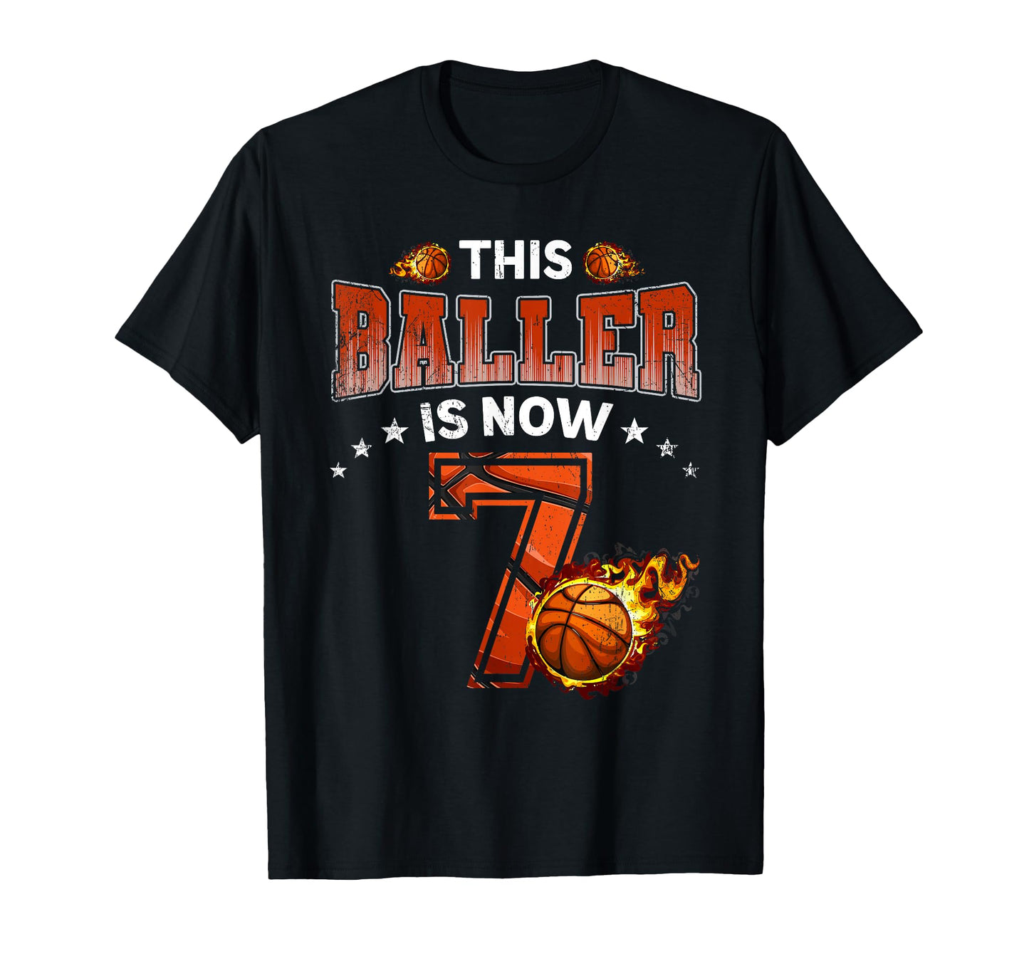 7th Birthday Boys Basketball Player Gifts 7 Years Old Kids T-Shirt
