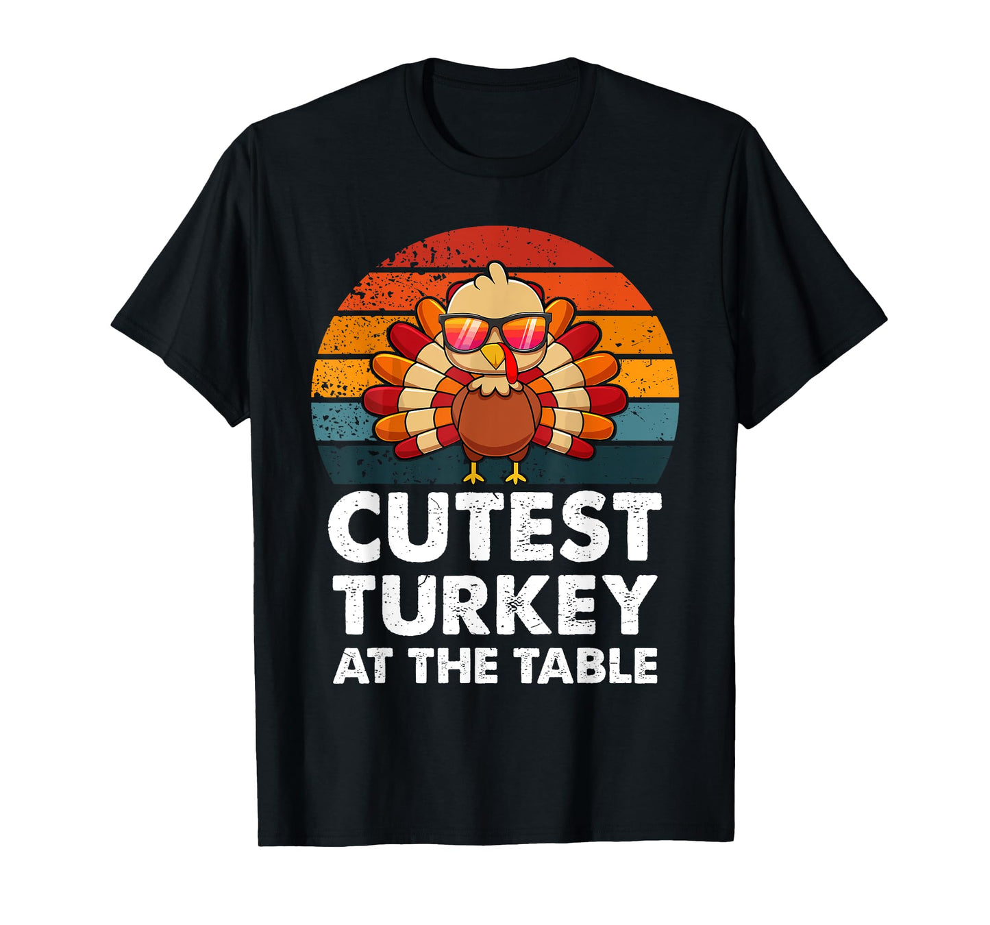 Cute Thanksgiving Costume Cutest Turkey At Table Boy Toddler T-Shirt