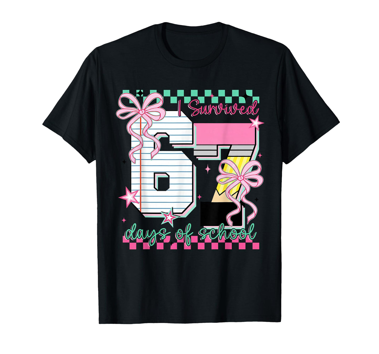I Survived 67 Days of School Funny Six Seven 6 7 Meme Z Gen T-Shirt