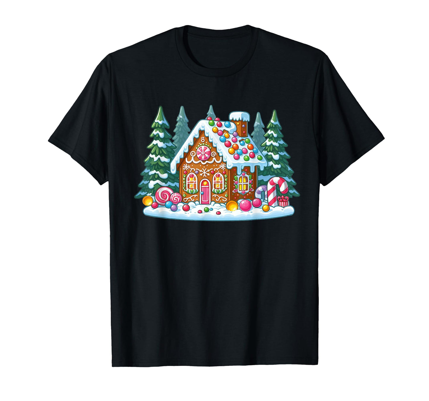 Christmas Gingerbread House Decorating Baking Candy Xmas T-Shirt