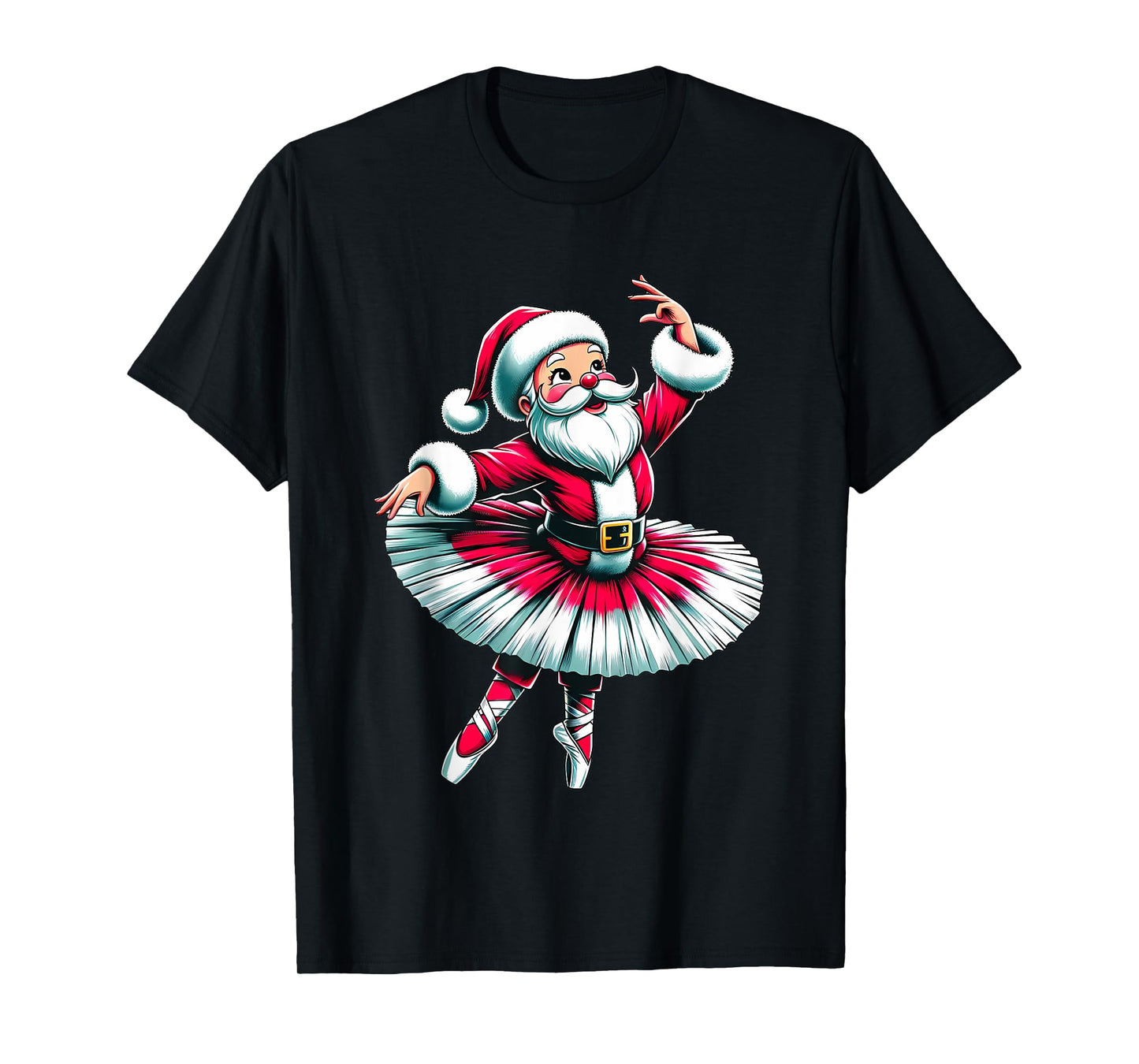 Ballerina Santa Claus Dancing T-Shirt