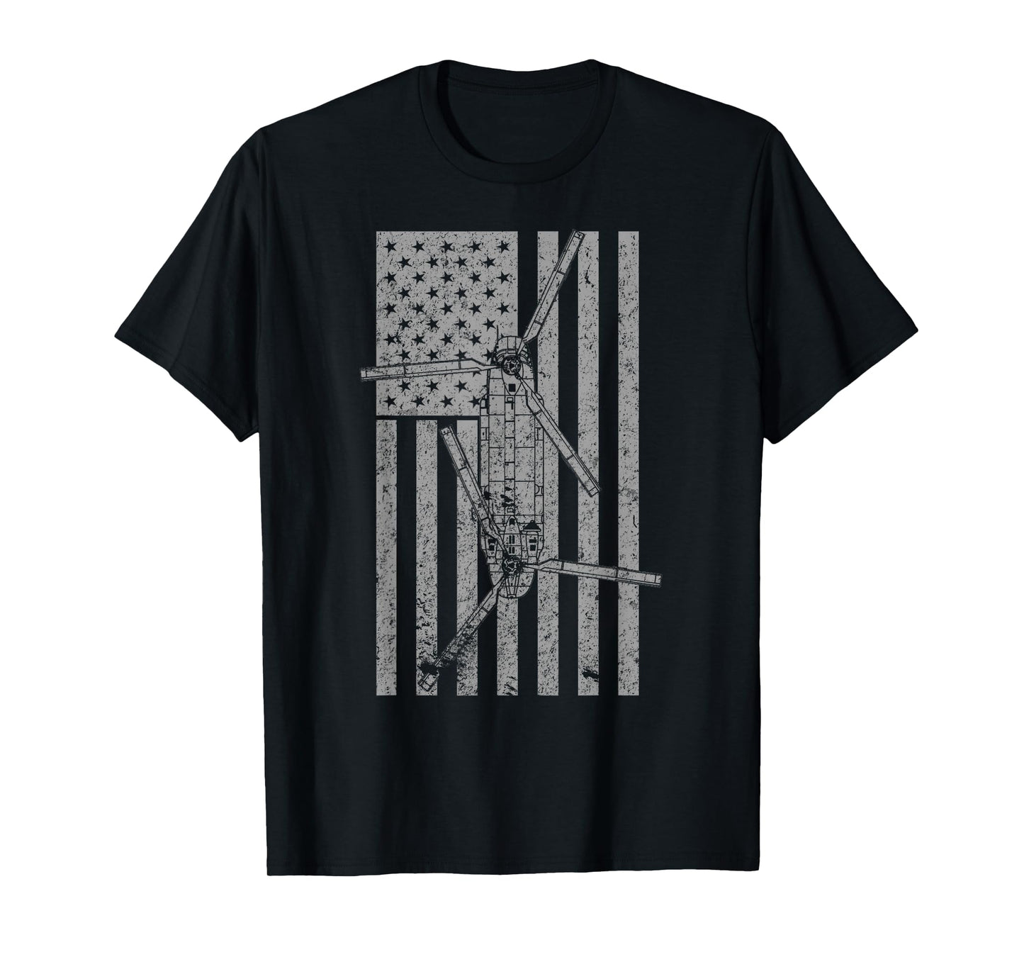 CH-47 Chinook Military Helicopter Vintage Flag Pilot T-shirt T-Shirt