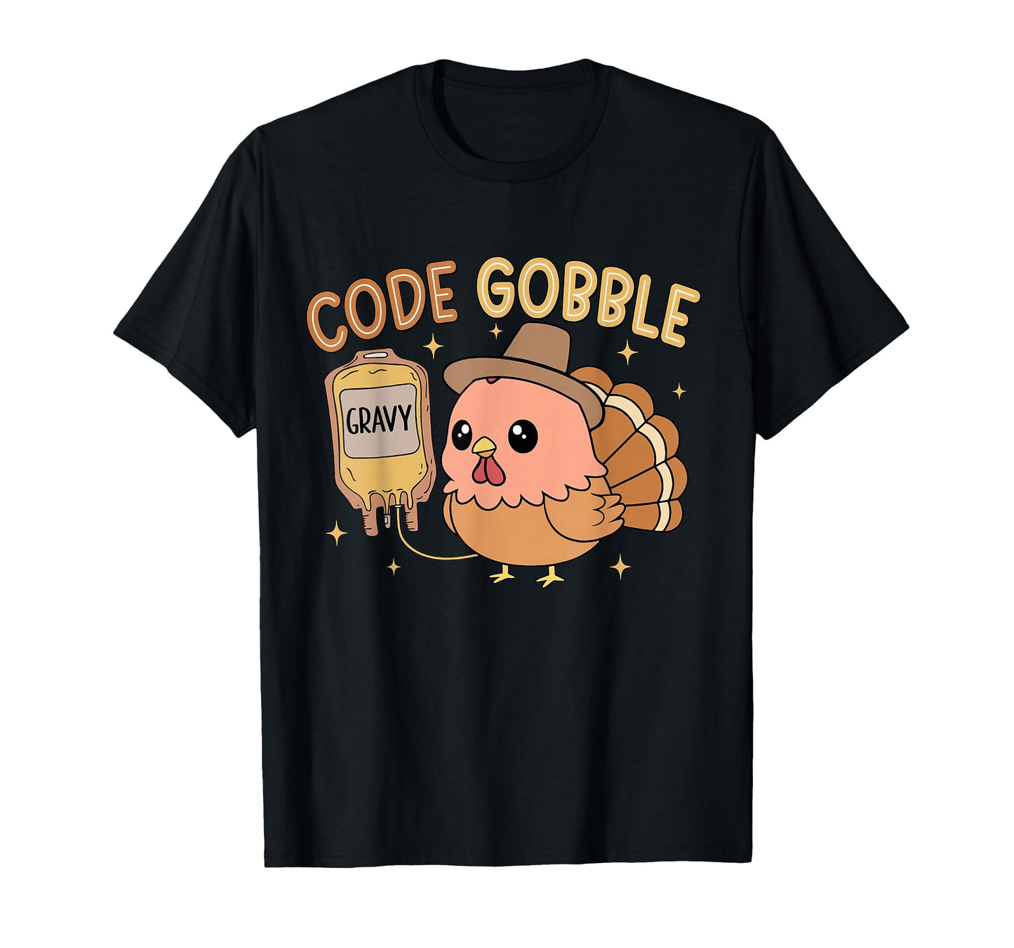 Code Gobble Turkey Cute RN CNA ER ED Nurse Thanksgiving T-Shirt