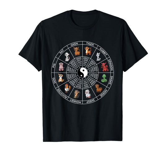 Chinese New Year Zodiac Animals T-Shirt