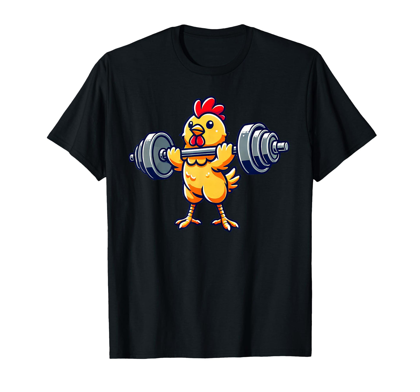 Chicken Powerlifting Weightlifting Gym Workout T-Shirt