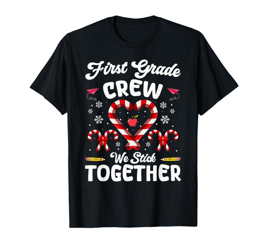 Christmas First Grade Teacher Holiday Family Matching Xmas T-Shirt