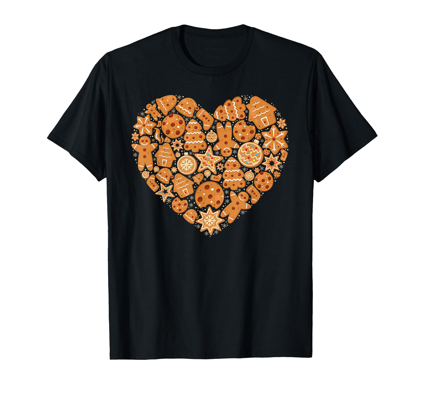 Bake Baking Gingerbread Man Christmas Cookie Heart T-Shirt