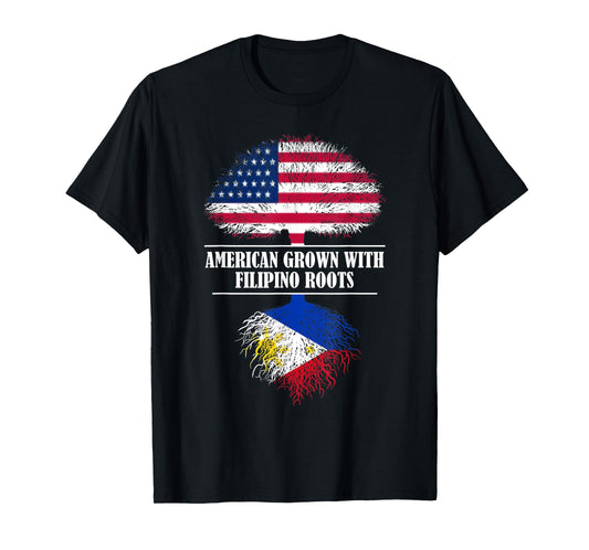 American grown with filipino roots Philippines flag gift T-Shirt