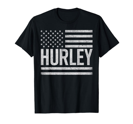 Hurley KY Vintage Us American Flag Retro T-Shirt