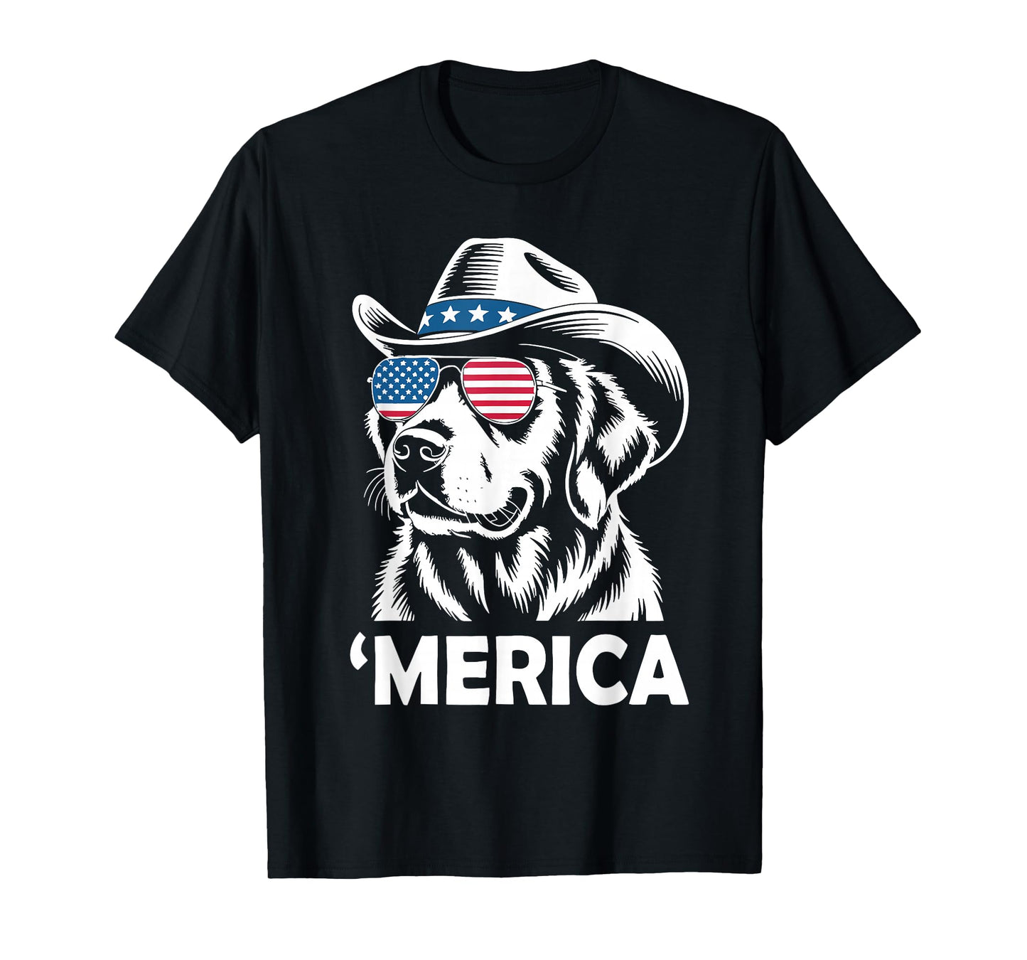 Golden Retriever 4th of july Merica T-Shirt