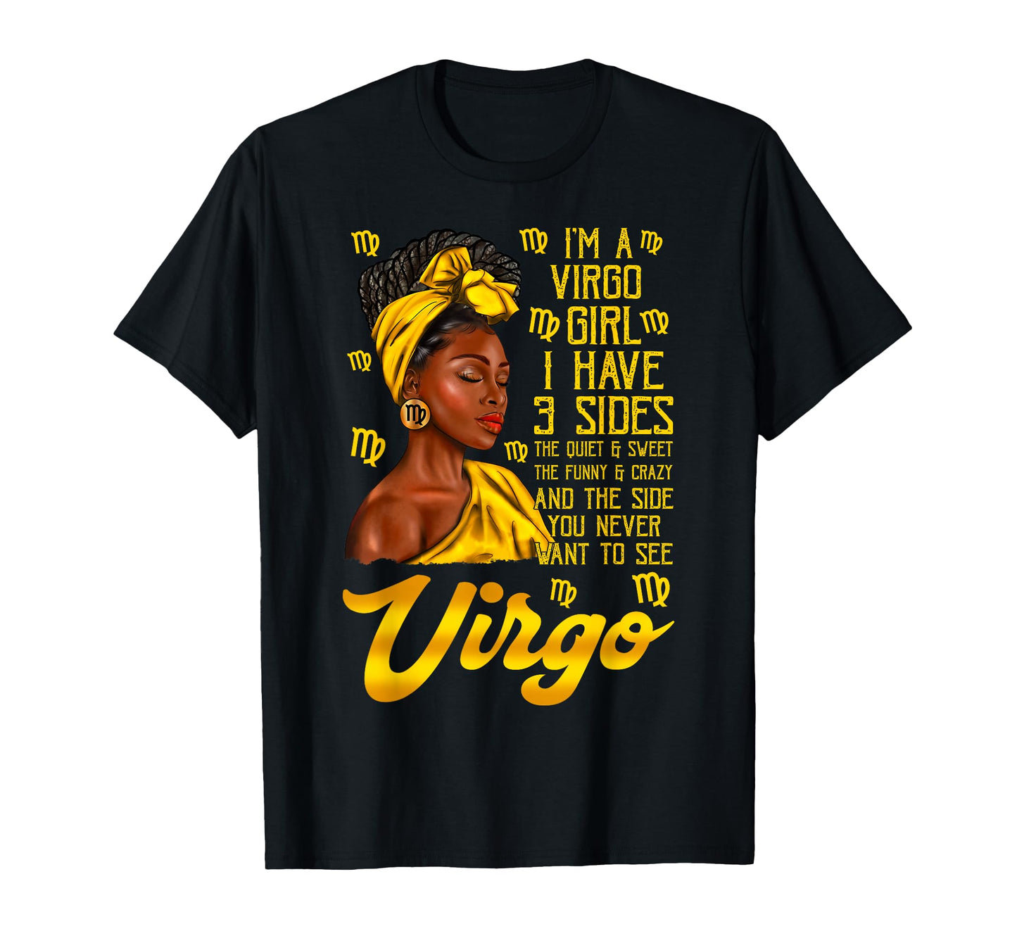 Virgo Afro Black Woman It's My Birthday Zodiac Sign T-Shirt