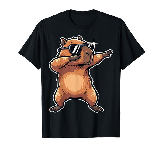 Dabbing Capybara with Sunglasses Capybaras Animal T-Shirt