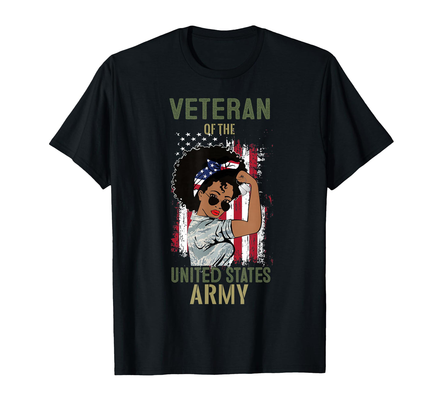 African American Army Veteran Female Shirt, Melanin US Army T-Shirt