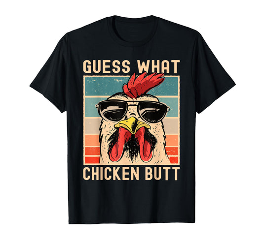 Chicken Meme Design | Guess What Chicken Butt T-Shirt Small