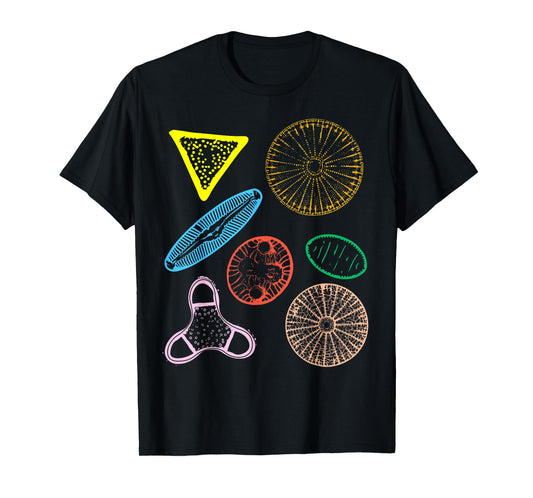 Colorful Diatoms Beautiful Science T-Shirt T-Shirt